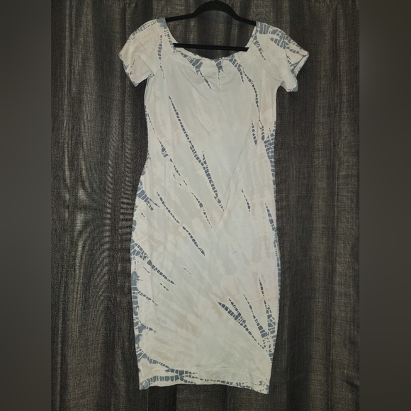 EUC Hard Tail Tie Dye Dress Grey and White Size Large - Picture 2 of 4